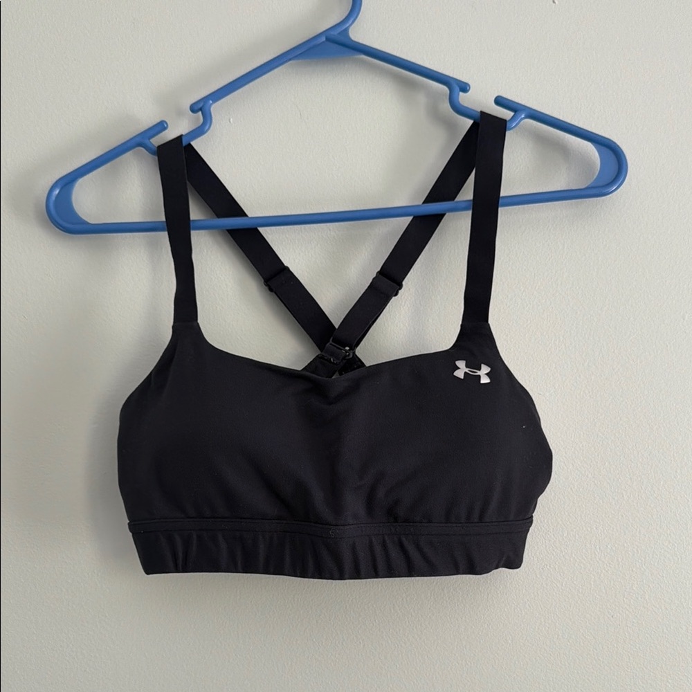 Under Armour Black Sports Bra with Crisscross Back